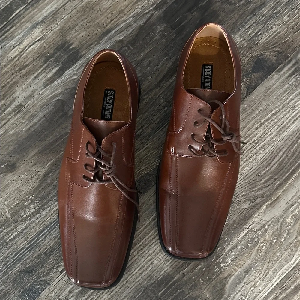 Stacy Adams Chestnut Leather Oxfords Size 12m